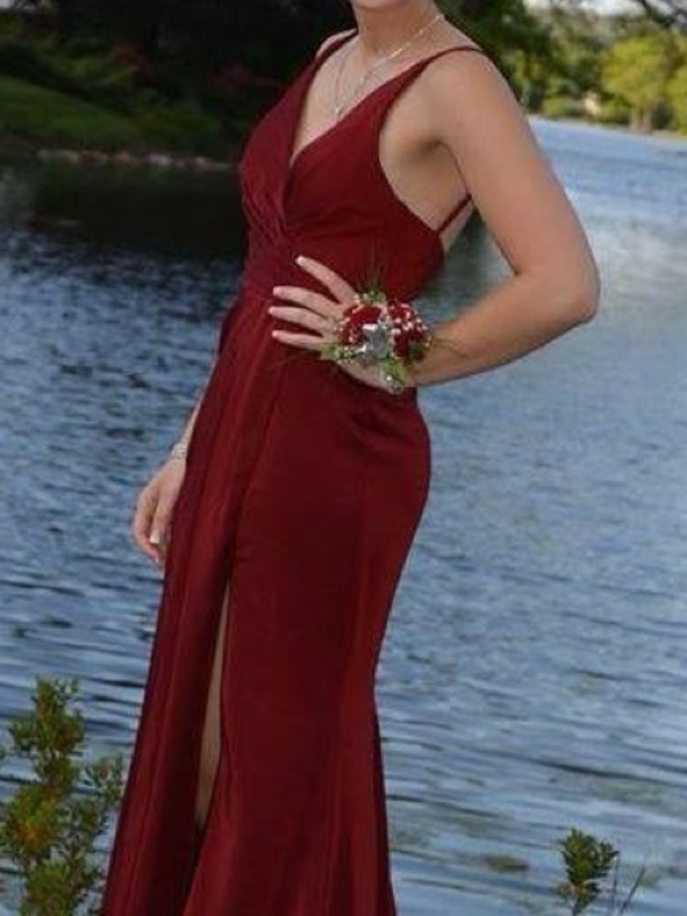 Burgundy Luminescent Formal Dress